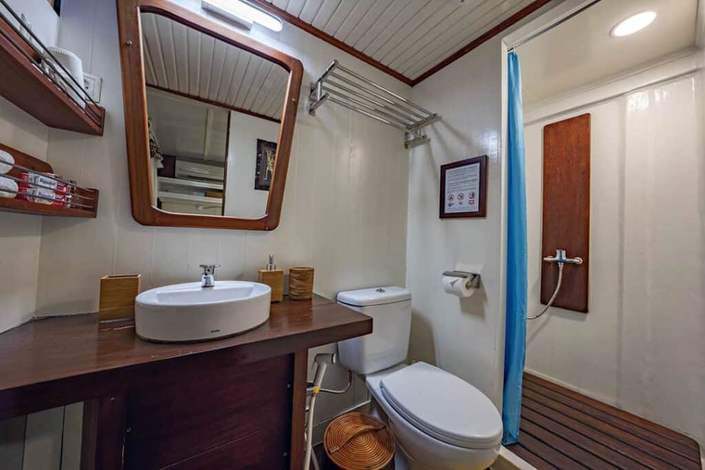 bathroom on mv ambai boat