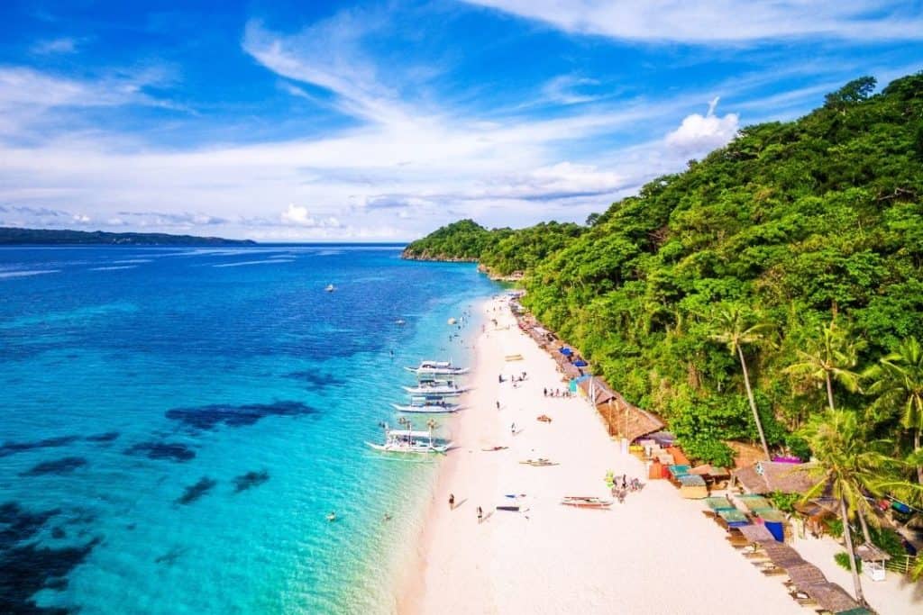 beach in boracay, western visayas, philippines