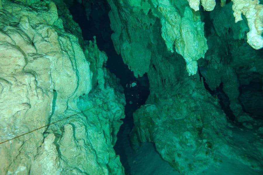 cave scuba divers