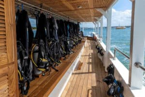 diving equipment ready to dive