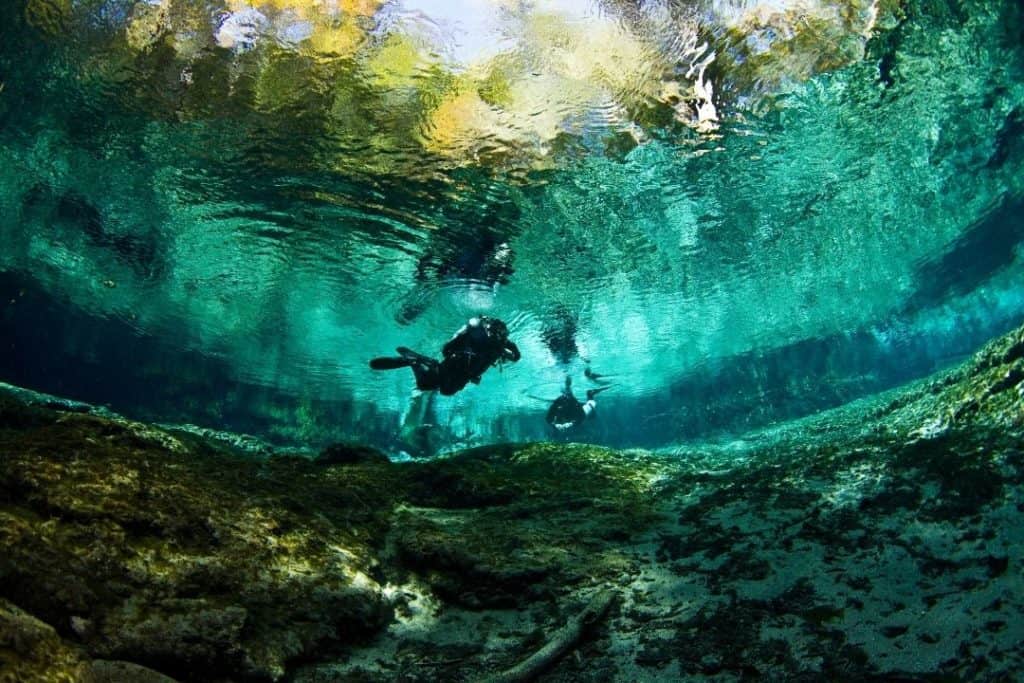 scuba divers in ginnie springs, florida